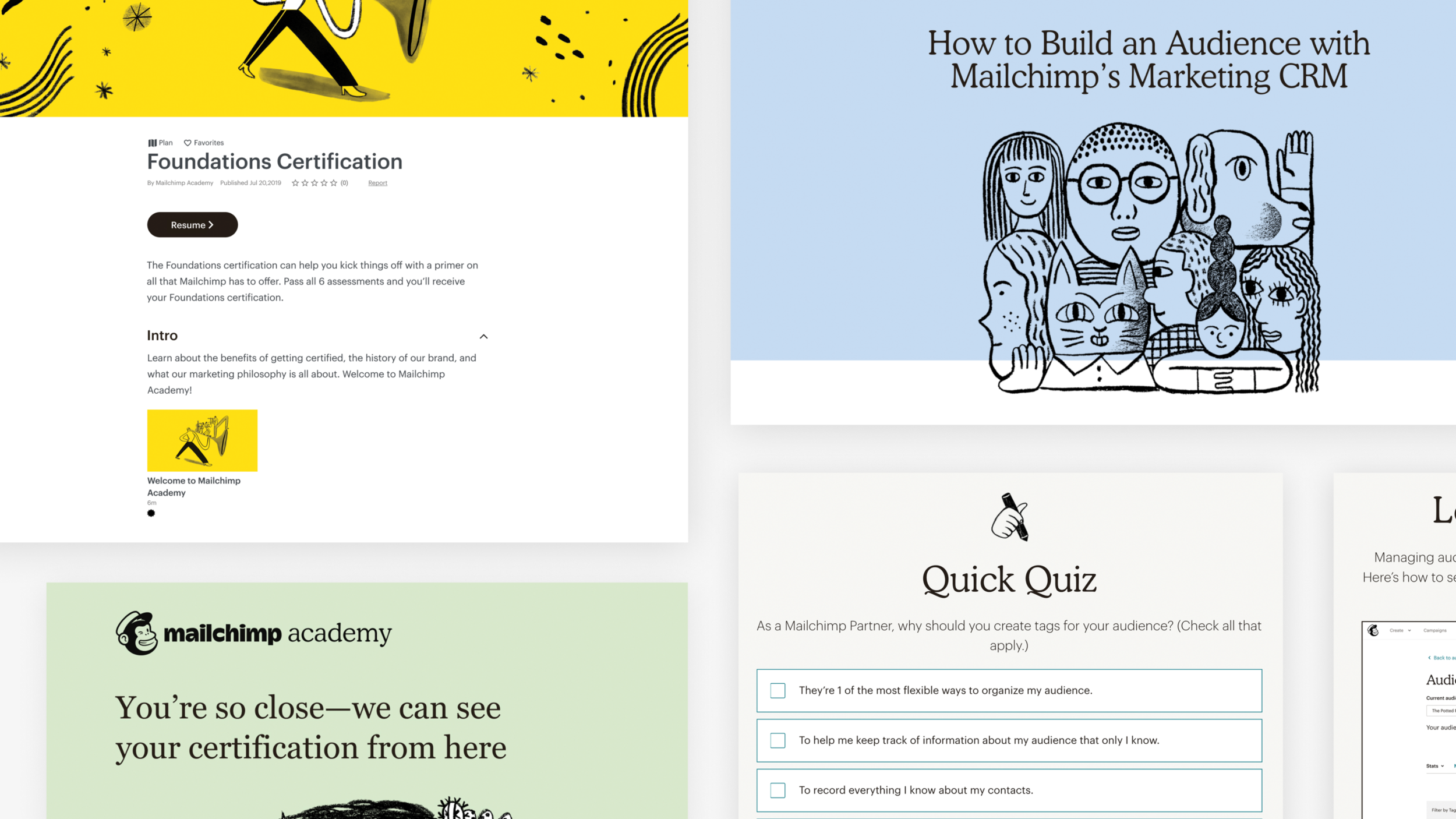 Mailchimp Academy materials